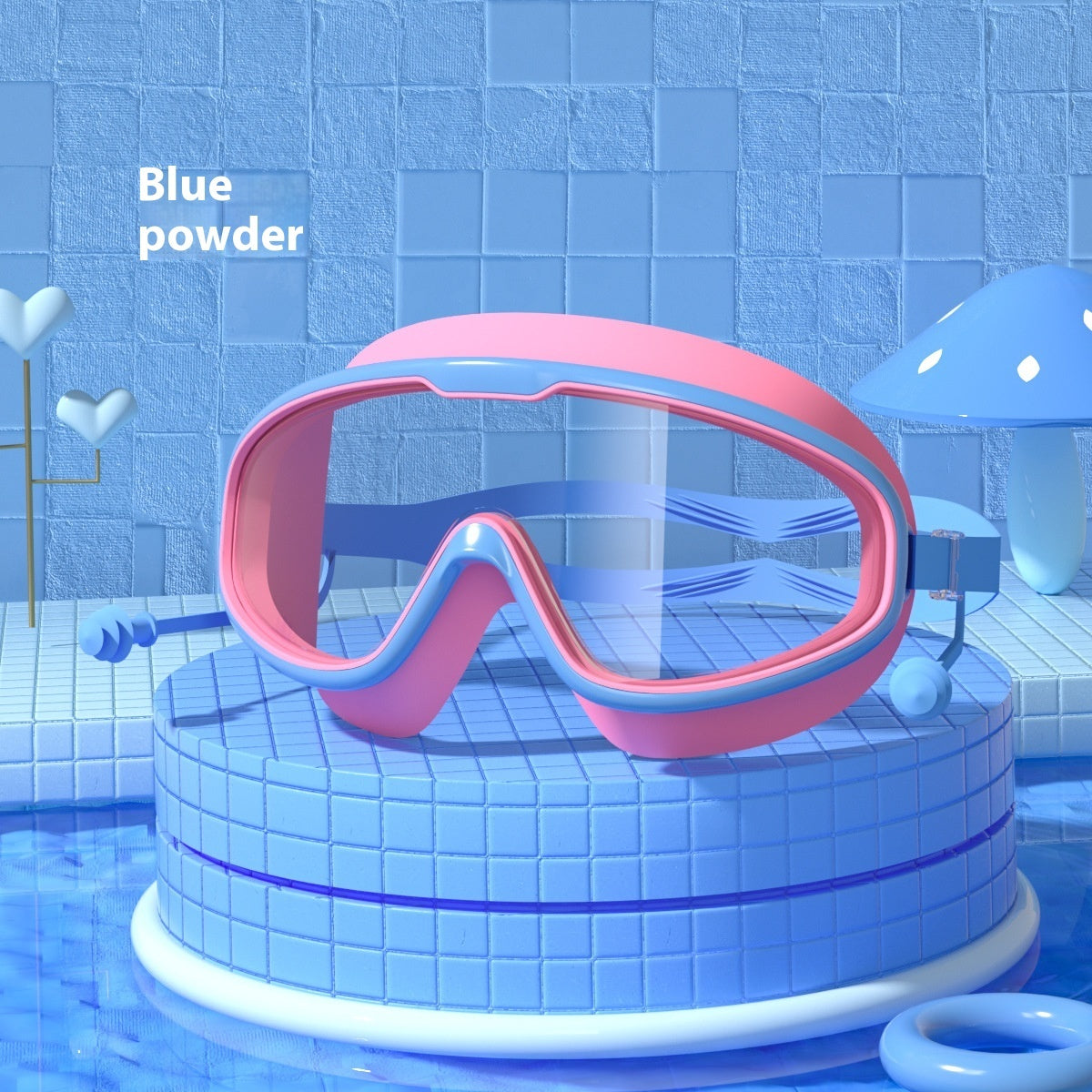 Schwimmbrille Große Rahmen Wasserdicht Anti-Beschlag Schwimmbrille