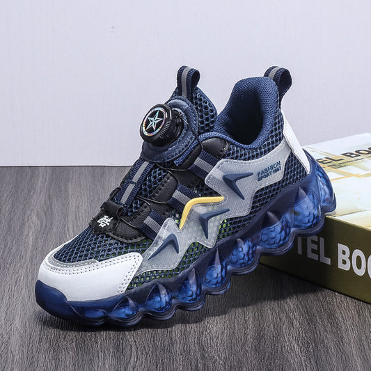Jungen Hohles Netz Oberfläche Atmungsaktive Freizeit Sport Weiche Sohle Lauf Schuhe