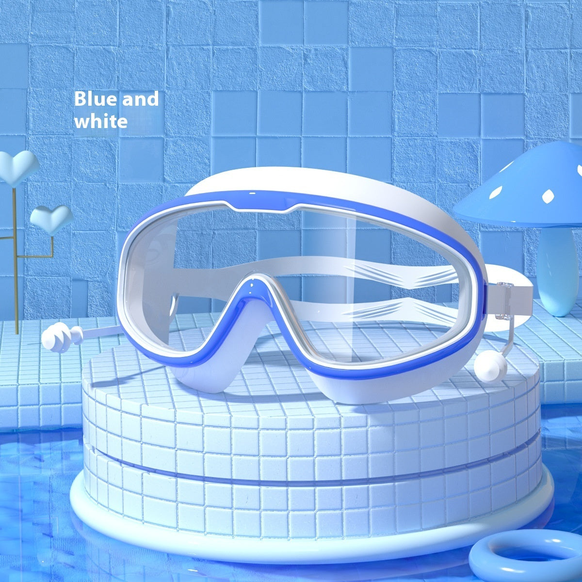 Schwimmbrille Große Rahmen Wasserdicht Anti-Beschlag Schwimmbrille