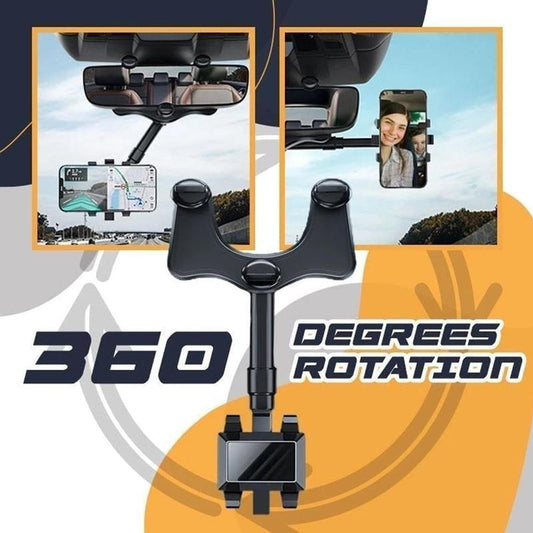 Rückspiegel Telefonhalter für Auto drehbar und ausziehbar Multifunktionaler 360 Rückspiegel Telefonhalter geeignet für alle Mobiltelefone und alle Autos