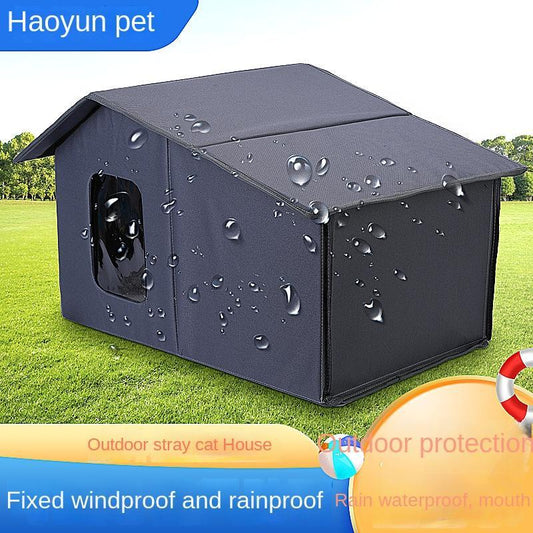 Outdoor Streunerkatzen- und Hundehütte wasserdicht und warm für alle Jahreszeiten, abnehmbar, leicht zu reinigen und praktisch zu lagern