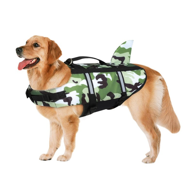 Chaleco salvavidas de natación con camuflaje creativo para mascotas