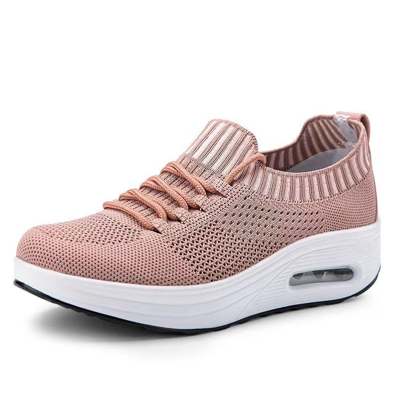 Mesh Low-top Air Cushion Thick Bottom Female Mesh Surface Breathable Shoes