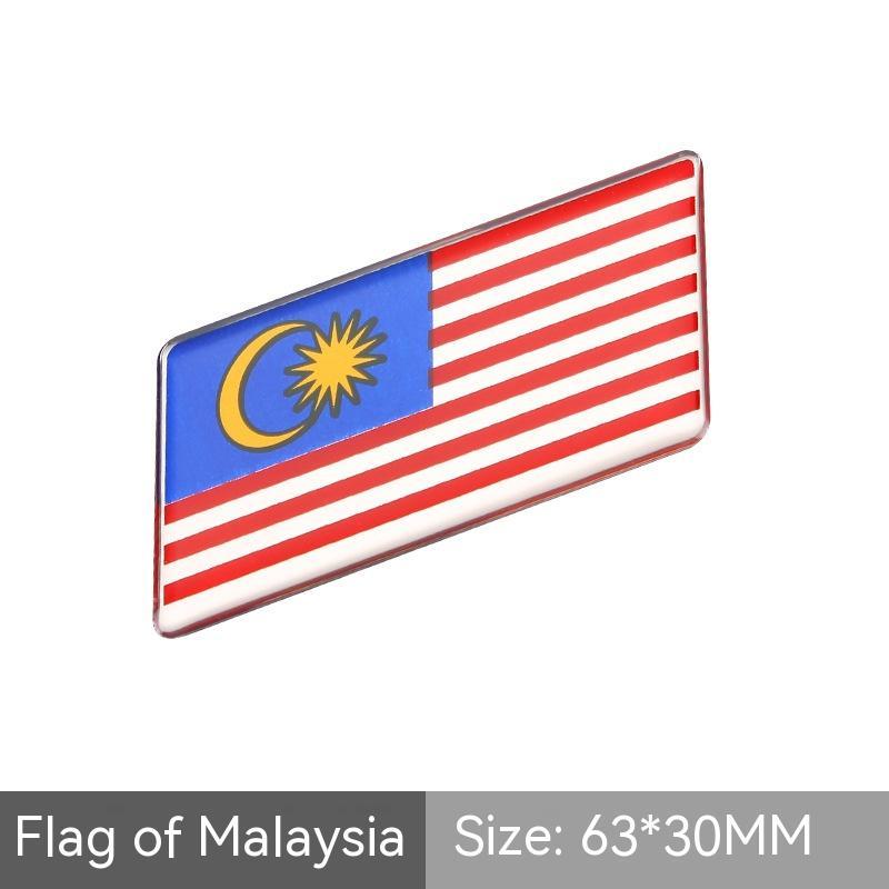 Nationalflagge Auto Aufkleber Metall Kristall Schwanzanhänger