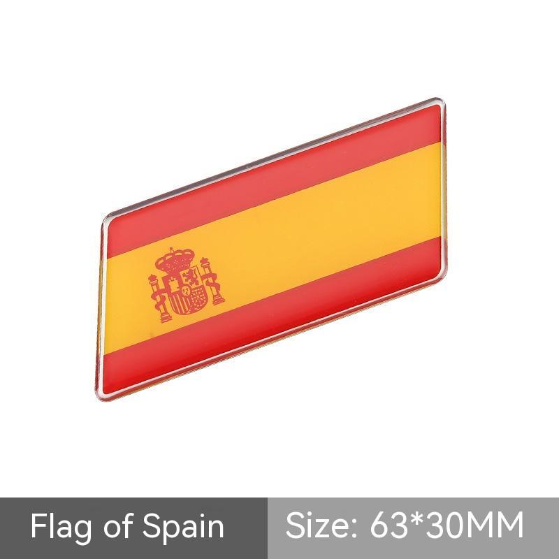 Nationalflagge Auto Aufkleber Metall Kristall Schwanzanhänger