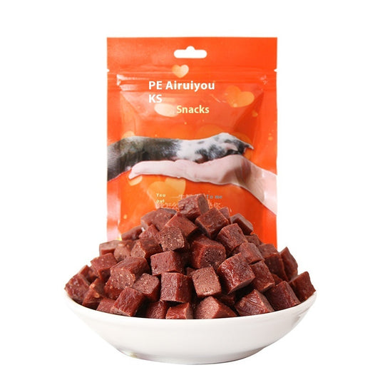 Hundesnacks Getrocknete Rindfleischwürfel Großhandels-Hundesnacks Huhn Getreide Hundetraining Belohnung Teddy Fleischwürfel Hersteller