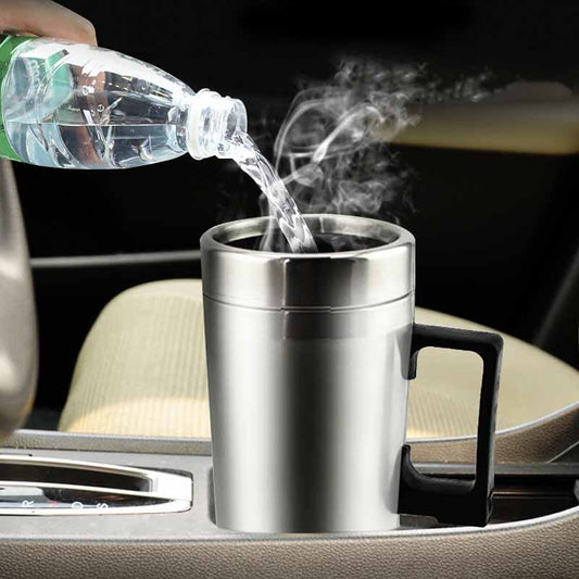 Edelstahl Fahrzeug Heizbecher Wärmeisolierung Elektrischer Auto Wasserkocher Camping Reise Wasser Kaffee Thermobecher
