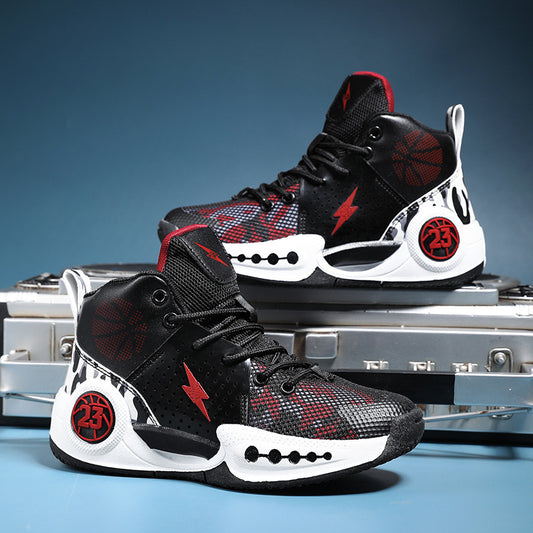 Kinder Mesh Rutschfeste Abriebfeste Lauf Basketballschuhe