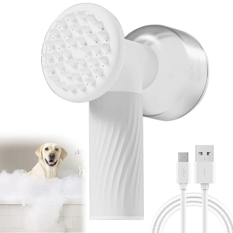 Automatische Schaum-Dog Cat Bad Bürste Hund Shampoo Bürste mit Seifenspender Elektrische Haustierpflege Massagebürste Haustier Bad Bürste Scrubber Kamm für Hund Katze Haustierprodukte