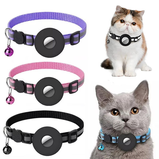 Reflektierendes Halsband Wasserdichter Halter Fall Für Airtag Air Tag Airtags Schutzhülle Katze Hund Kätzchen Welpe Nylon Halsband