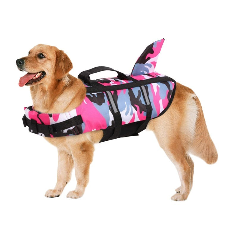 Chaleco salvavidas de natación con camuflaje creativo para mascotas