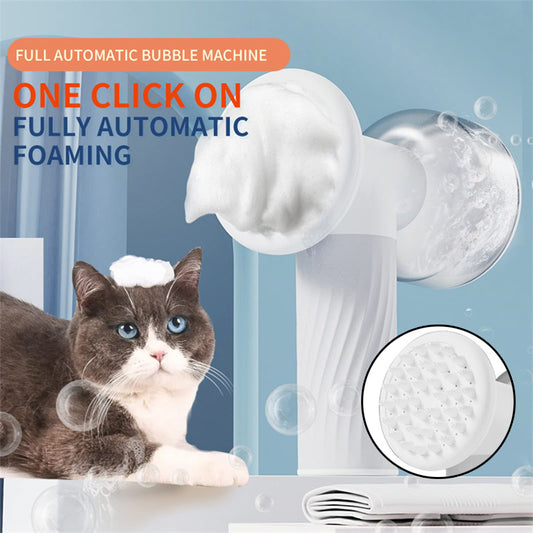 Automatische Schaum-Dog Cat Bad Bürste Hund Shampoo Bürste mit Seifenspender Elektrische Haustierpflege Massagebürste Haustier Bad Bürste Scrubber Kamm für Hund Katze Haustierprodukte