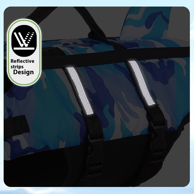 Chaleco salvavidas de natación con camuflaje creativo para mascotas
