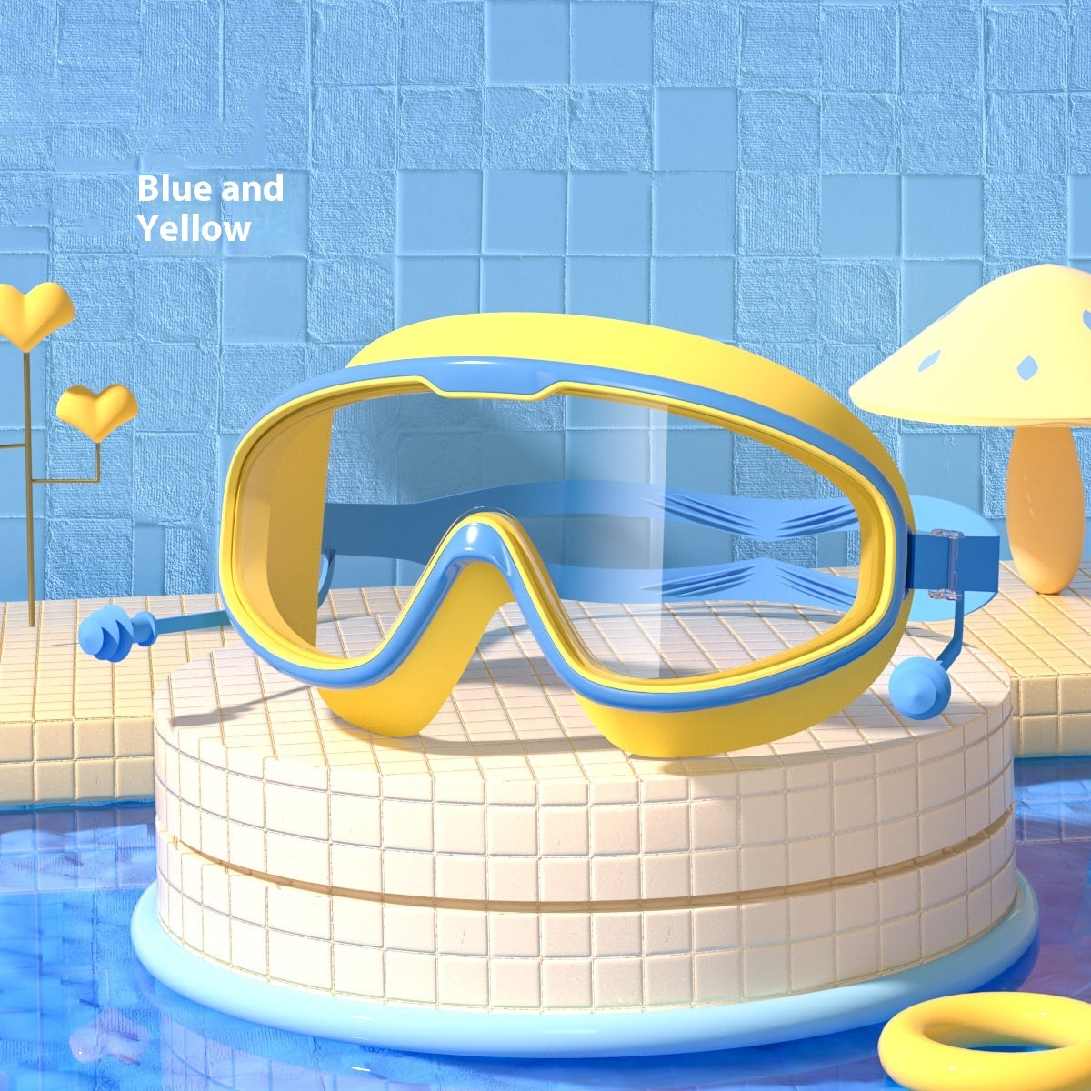 Schwimmbrille Große Rahmen Wasserdicht Anti-Beschlag Schwimmbrille