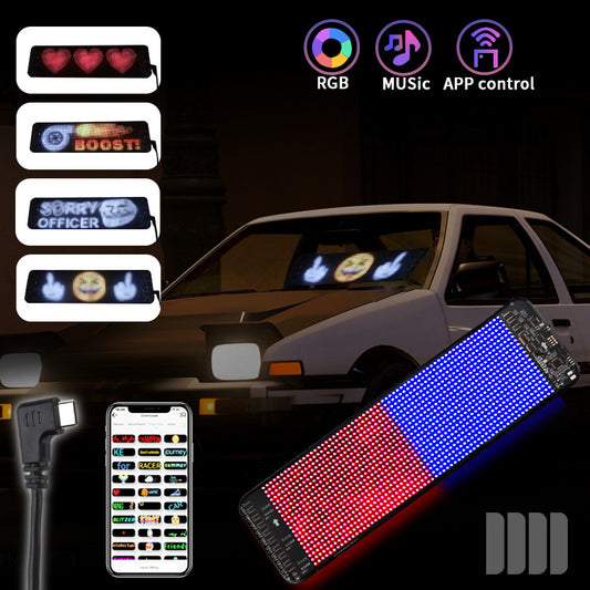 Programmierbares Auto-LED-Schild LED Vollfarb-Werbescreen Ultra-dünner Bildschirm Benutzerdefinierter Textmuster-Animationsanzeige Auto