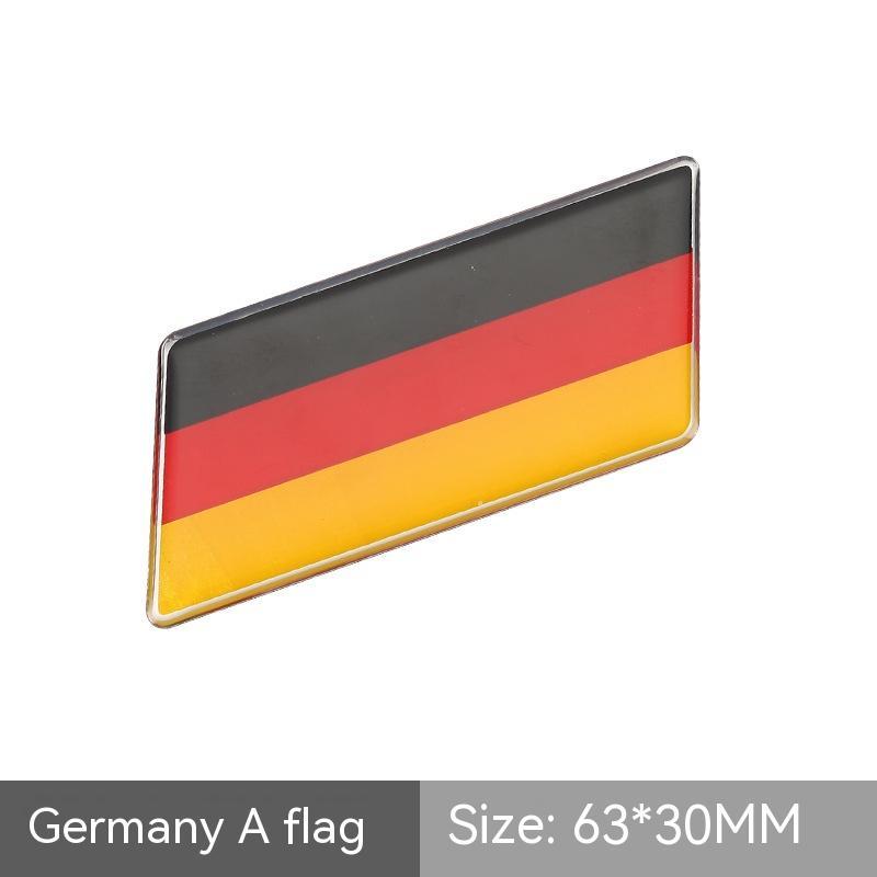 Nationalflagge Auto Aufkleber Metall Kristall Schwanzanhänger