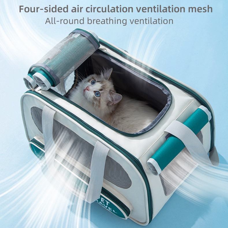 Tragetasche für Haustiere Weichseitige Zusammenklappbare Tragbare Haustier-Reise-Tragetasche Tragetasche für Hunde Katzen Fluggesellschaft genehmigte Tragetasche Weichseitig, Zusammenklappbare Reise Welpen-Tragetasche Haustier-Reise-Tragetasche Adequat