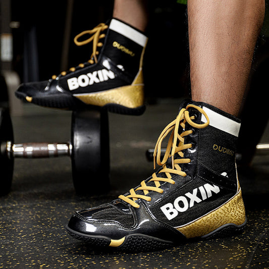 Gemischtes Kampfsporttraining Wrestling Weiche Sohle Hohe Fitness Hebeschuhe
