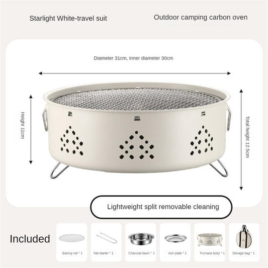 Stabiler Heizbereich Grill Barbecue Grill Tragbarer Edelstahl Lagerfeuergrills Für Outdoor BBQ Camping Picknicks Leichtgewicht