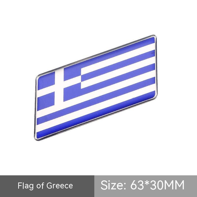 Nationalflagge Auto Aufkleber Metall Kristall Schwanzanhänger