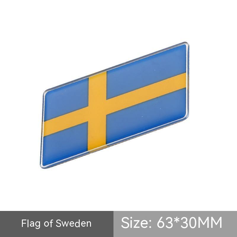 Nationalflagge Auto Aufkleber Metall Kristall Schwanzanhänger
