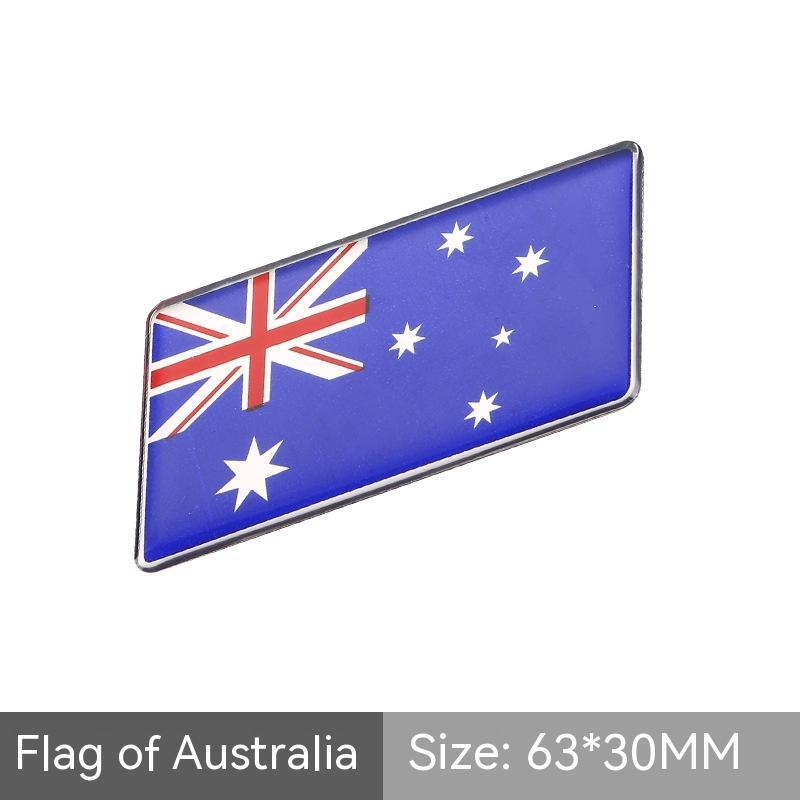 Nationalflagge Auto Aufkleber Metall Kristall Schwanzanhänger