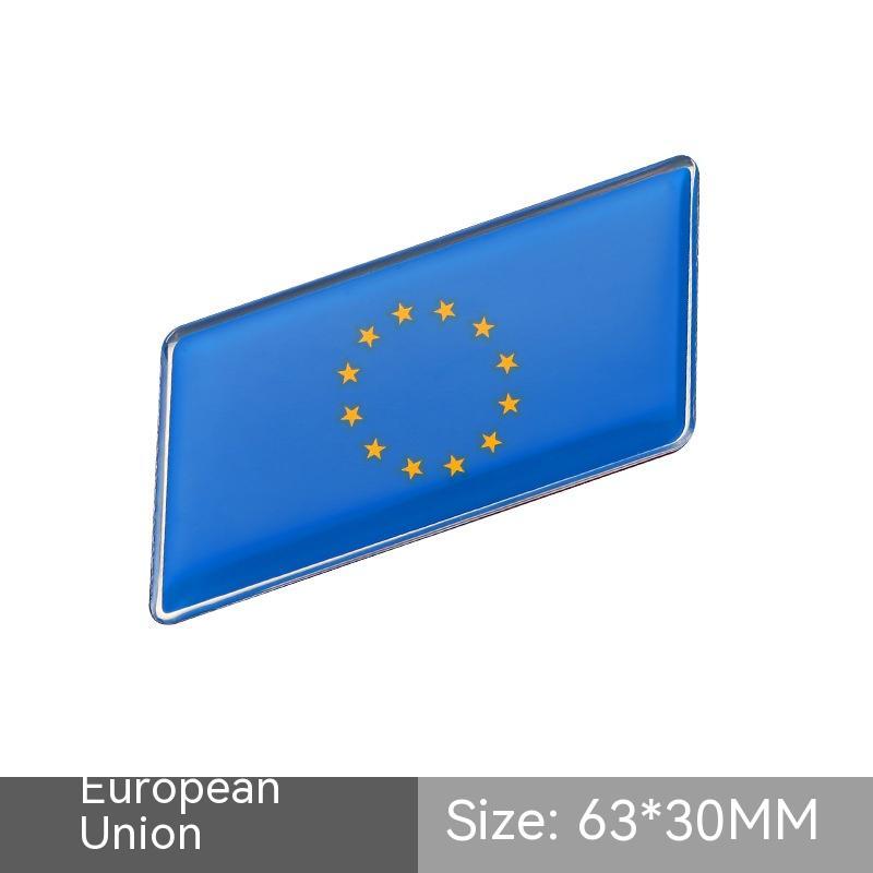 Nationalflagge Auto Aufkleber Metall Kristall Schwanzanhänger